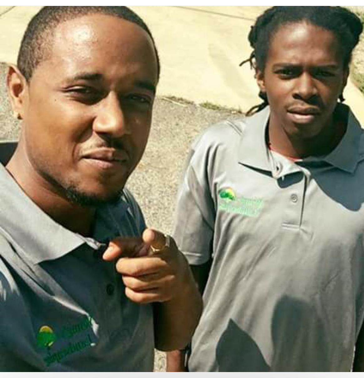 Young's Landscaping crew in branded polos